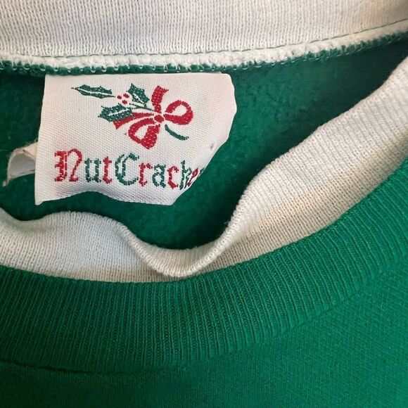 Vintage women’s Christmas Dalmatian puppy Nutcracker sweatshirt.  Size L - Picture 3 of 6